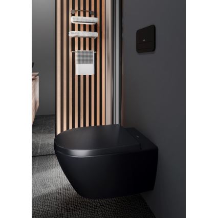 Villeroy & Boch 5614R0R7 - Inodoro suspendido SUBWAY, cerámica, color negro