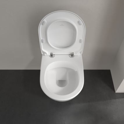 Villeroy & Boch 5614R201 - Inodoro suspendido con asiento SoftClose SUBWAY 2.0 cerámica/blanco