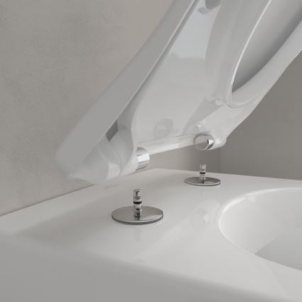 Villeroy & Boch 5614R201 - Inodoro suspendido con asiento SoftClose SUBWAY 2.0 cerámica/blanco