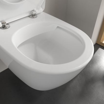 Villeroy & Boch 5614R2R1 - Inodoro suspendido con asiento SoftClose SUBWAY 2.0 cerámica/blanco