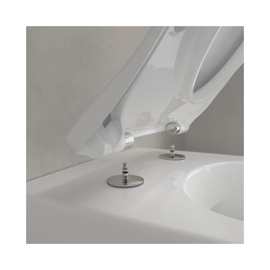 Villeroy & Boch 5614R2R1 - Inodoro suspendido con asiento SoftClose SUBWAY 2.0 cerámica/blanco