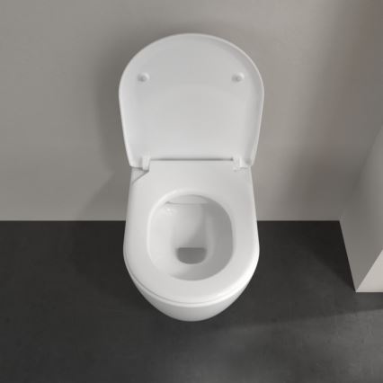 Villeroy & Boch 5656RSR1 - Inodoro suspendido AVENTO con asiento SoftClose, cerámica blanca
