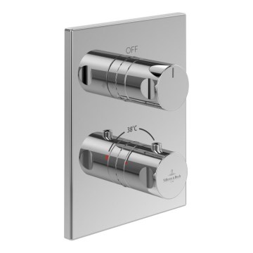 Villeroy & Boch TVD00065300061 - Mezclador termostático de ducha empotrado, acabado cromado brillante