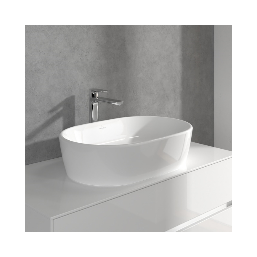 Villeroy & Boch TVW10410511061 - Grifo para lavabo + válvula de desagüe O.NOVO 29,5 cm cromo brillante