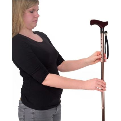 Vitility - Bastón plegable 92 cm marrón