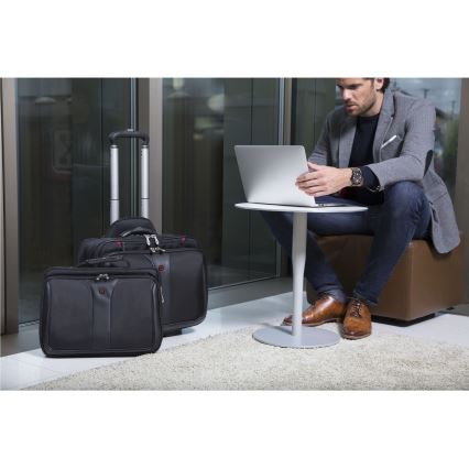 Wenger - Maleta de viaje con ruedas 25 l 17 + bolsa para portátil 15,6 Patriot negro