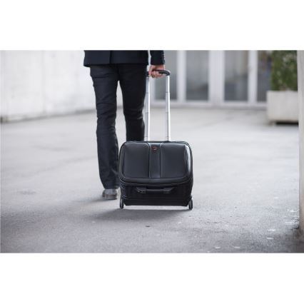 Wenger - Maleta de viaje con ruedas 25 l 17 + bolsa para portátil 15,6 Patriot negro