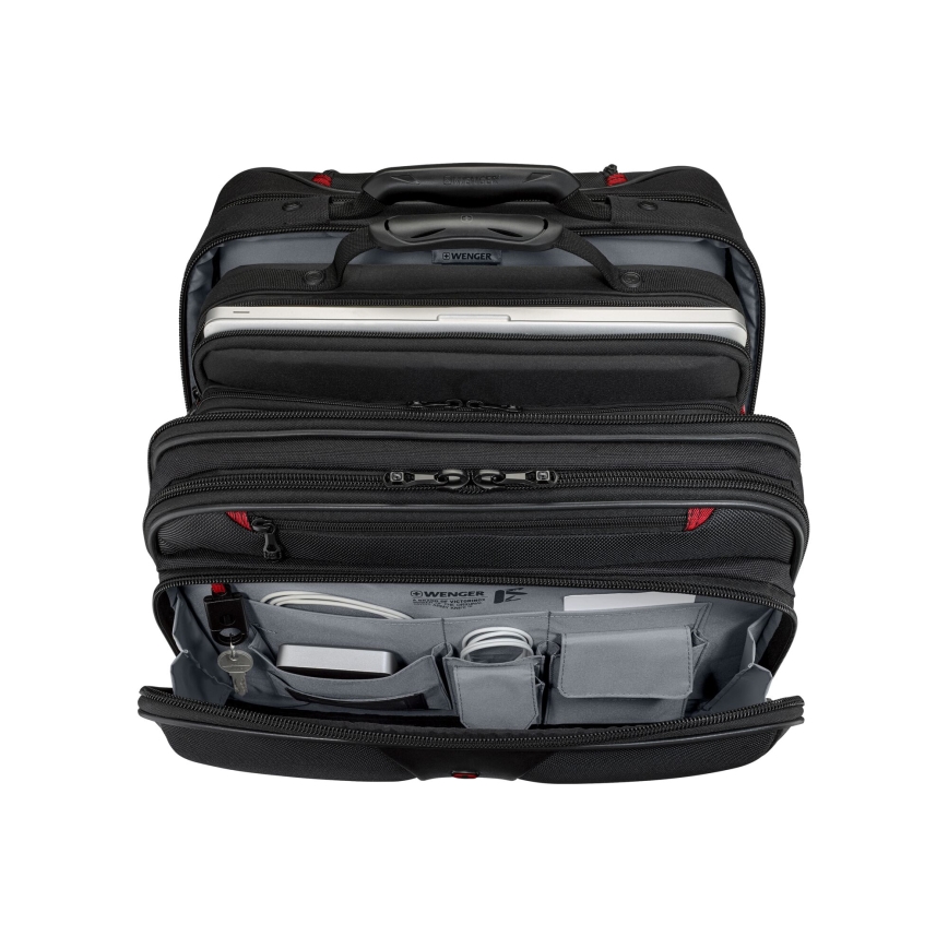Wenger - Maleta de viaje con ruedas 25 l 17 + bolsa para portátil 15,6 Patriot negro