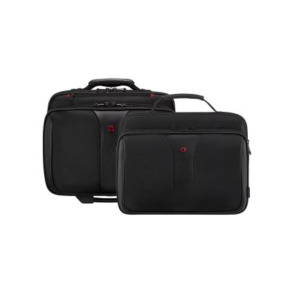 Wenger - Maleta de viaje con ruedas 25 l 17 + bolsa para portátil 15,6 Patriot negro