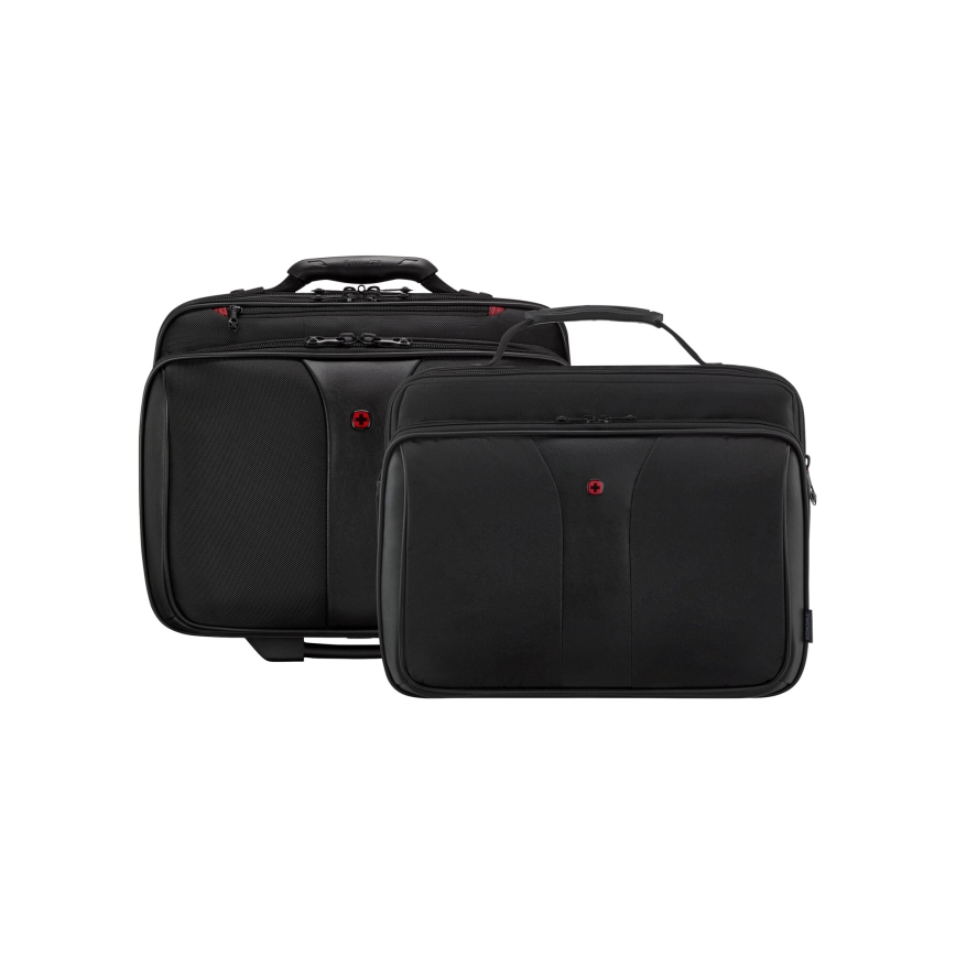 Wenger - Maleta de viaje con ruedas 25 l 17 + bolsa para portátil 15,6 Patriot negro