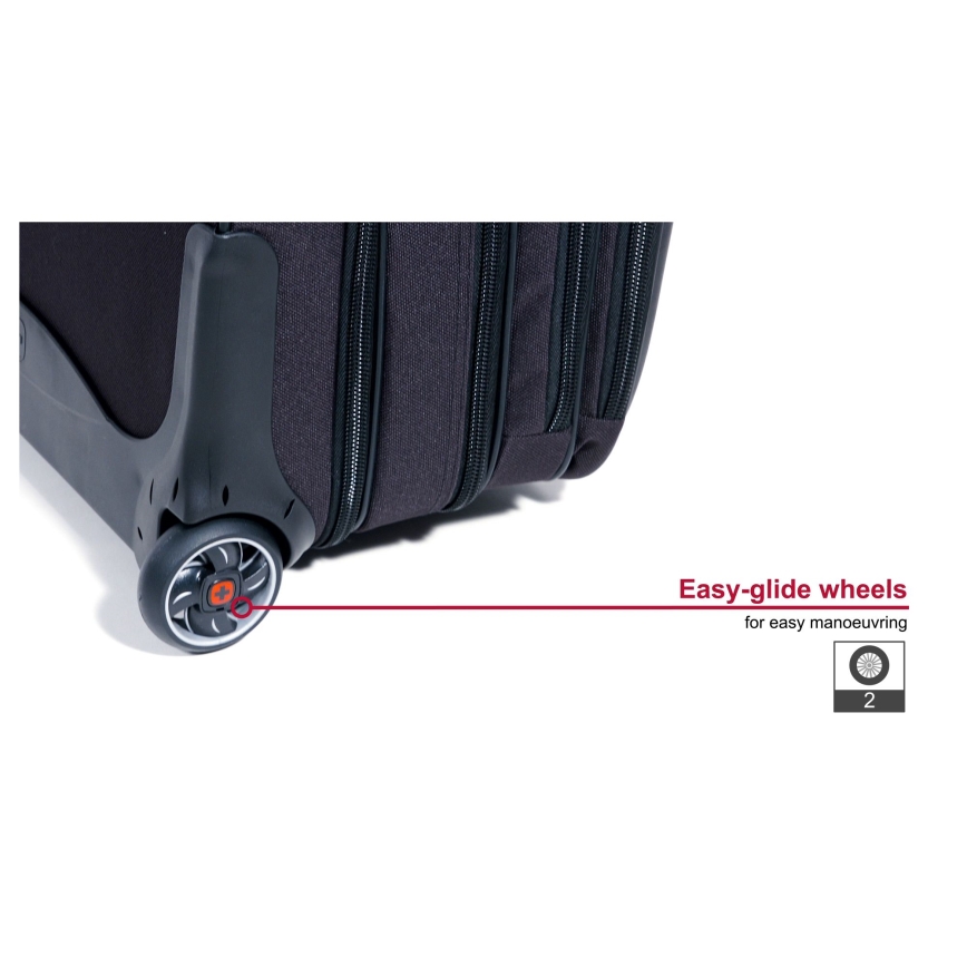 Wenger - Maleta de viaje con ruedas 25 l 17 + bolsa para portátil 15,6 Patriot negro