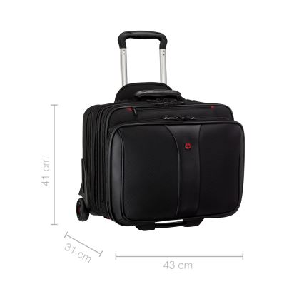 Wenger - Maleta de viaje con ruedas 25 l 17 + bolsa para portátil 15,6 Patriot negro