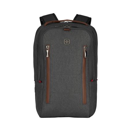 Wenger - Mochila para portátil 15 l 16 con bolsillo para tableta 12 + crossbody bag ciudad Upgrade 2en1 gris