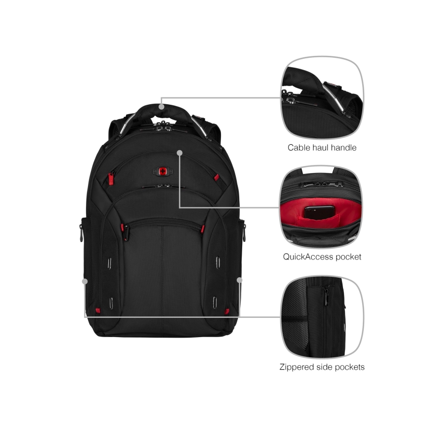 Wenger - Mochila para portátil 20 l 15 con bolsillo para tableta 10 Gigabyte negro