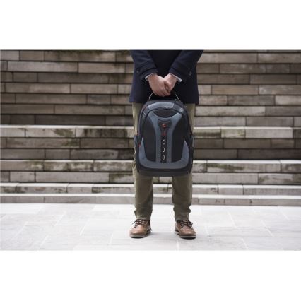 Wenger - Mochila para portátil 25 l 17 con bolsillo para tableta 12 Pegasus negro/gris