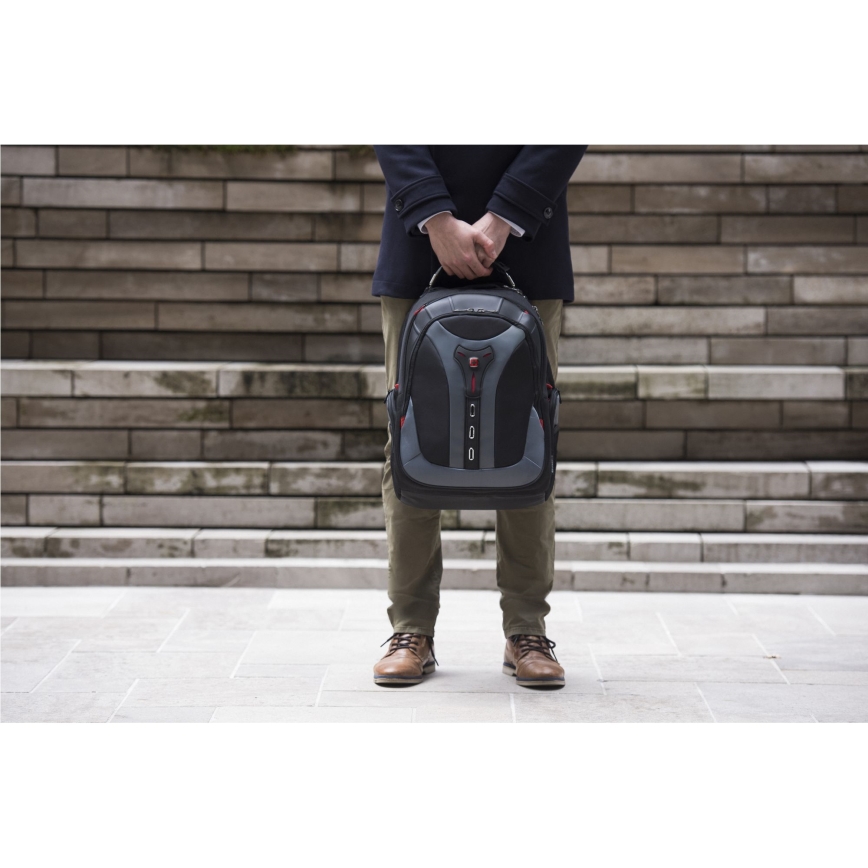 Wenger - Mochila para portátil 25 l 17 con bolsillo para tableta 12 Pegasus negro/gris