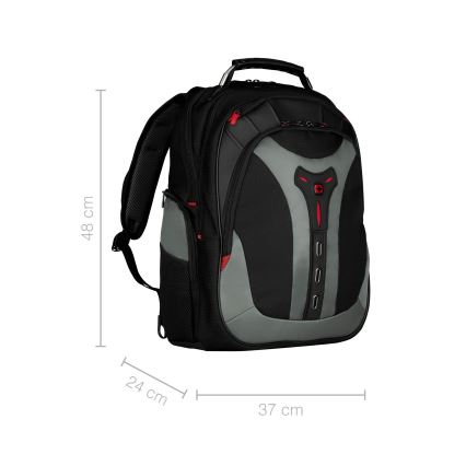 Wenger - Mochila para portátil 25 l 17 con bolsillo para tableta 12 Pegasus negro/gris