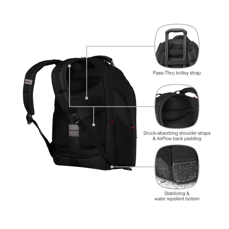 Wenger - Mochila para portátil 26 l 17 con bolsillo para tableta 10 Ibex Ballistic Deluxe