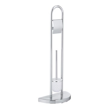 WENKO 16608100 - Cepillo para inodoro COSENZA 33x84 cm cromo brillante/satinado