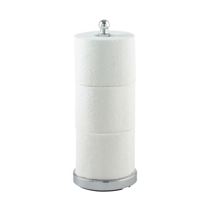WENKO 16878100 - Soporte para papel higiénico VITERBO 14x35 cm plateado