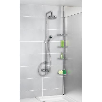 WENKO 18596100 - Elemento de esquina PREA 28x200 cm acero inoxidable / cromo brillante