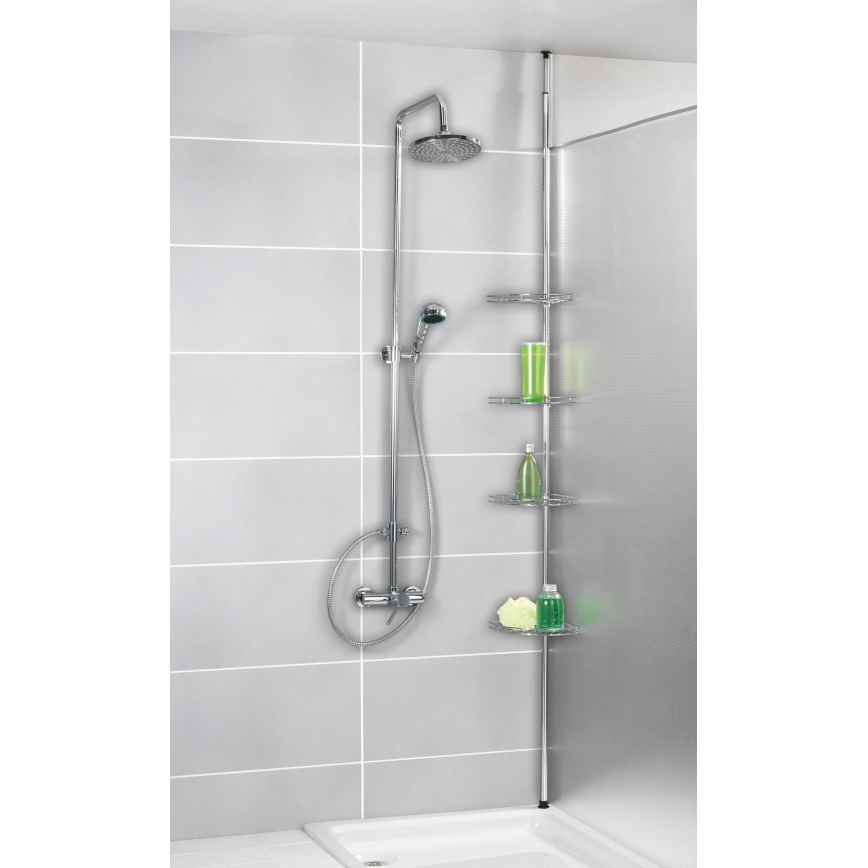 WENKO 18596100 - Elemento de esquina PREA 28x200 cm acero inoxidable / cromo brillante