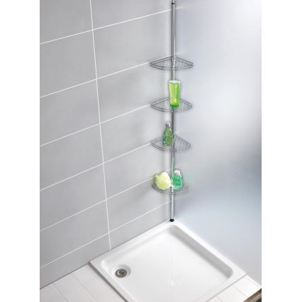 WENKO 18596100 - Elemento de esquina PREA 28x200 cm acero inoxidable / cromo brillante