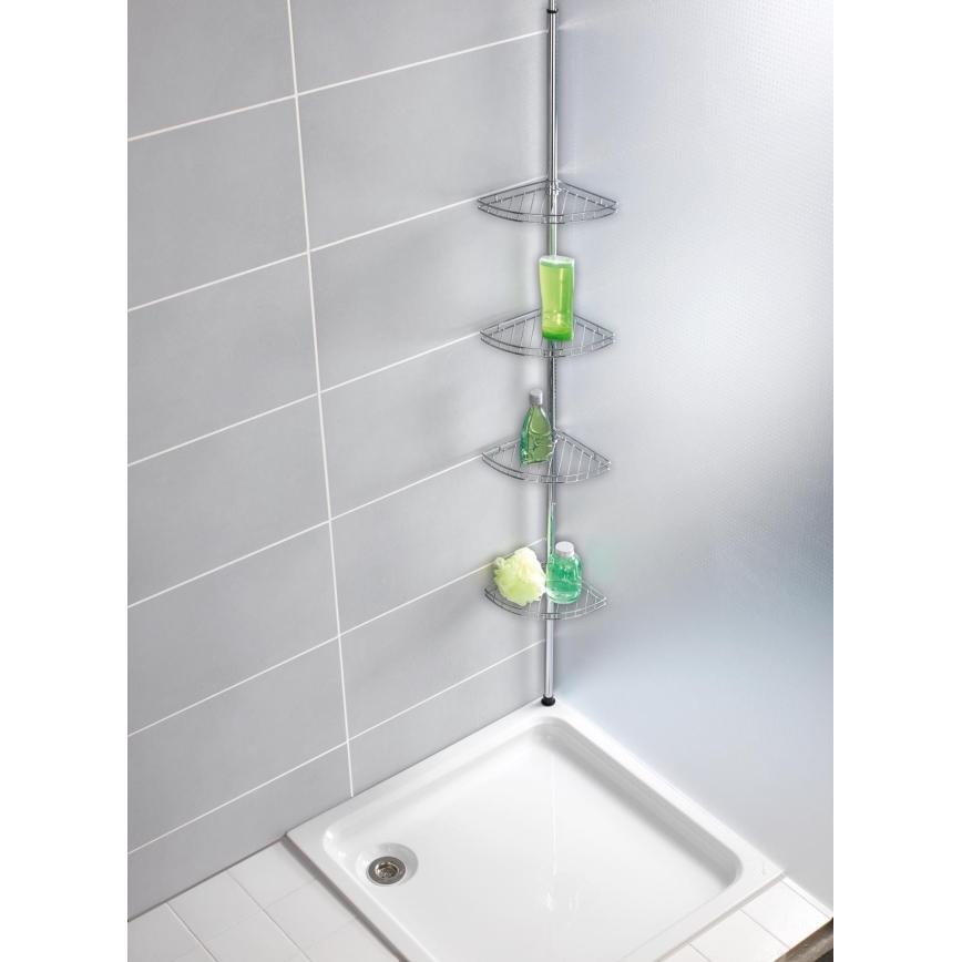 WENKO 18596100 - Elemento de esquina PREA 28x200 cm acero inoxidable / cromo brillante
