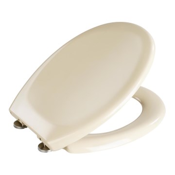 WENKO 18760100-WC asiento de inodoro OTTANA 37,5x44,5 cm beige/plata