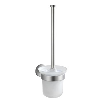 WENKO 19614100 - Escobilla de WC BOSIO MATT 10x14 cm acero inoxidable/plateado/satinado