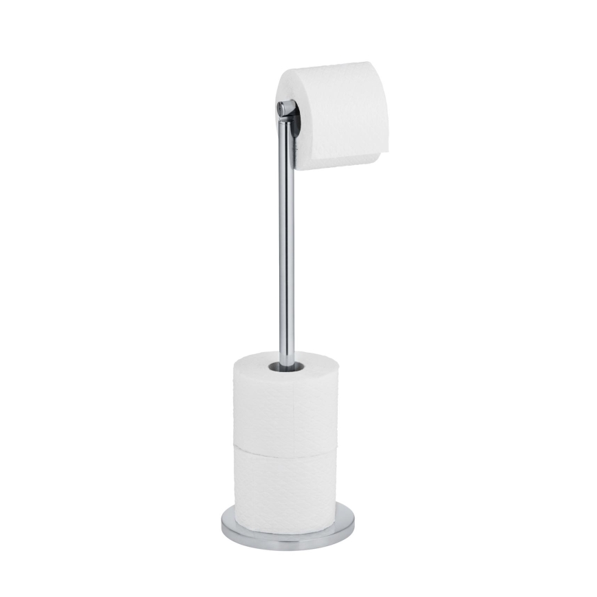 WENKO 19637100 - Portarrollos para papel higiénico 21x55 cm acero inoxidable/plateado