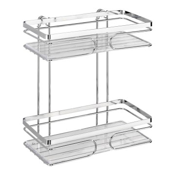 WENKO 20410100-Estantería PREMIUM ACERO INOXIDABLE 24x27 cm acero inoxidable/plateado