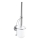 WENKO 20898100 - Cepillo para inodoro VACUUM-LOC MILAZZO 10x34 cm acero inoxidable/cromo brillante/blanco