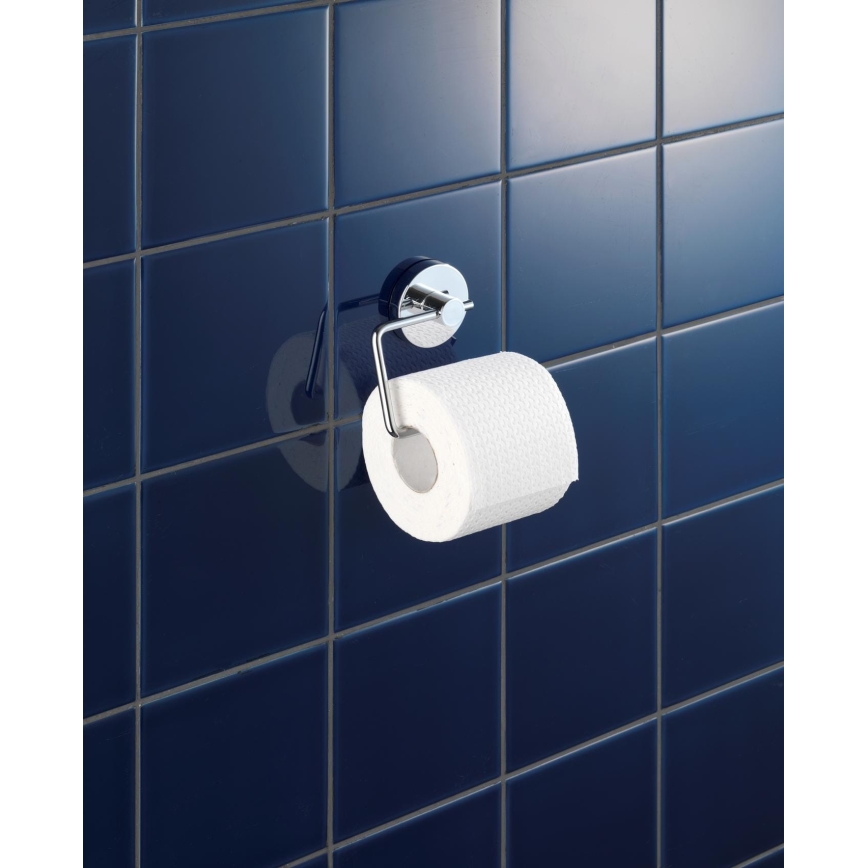 WENKO 20899100-Soporte para papel higiénico VACUUM-LOC MILAZZO 13x10,5 cm cromado brillante