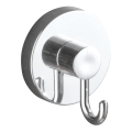 WENKO 20900100-Gancho VACUUM-LOC redondo de acero 6x6,7 cm cromado brillante