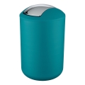 WENKO 21227100 - Papelera BRASIL 19,5x31 cm turquesa/cromo brillante