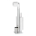 WENKO 21564100 - Cepillo de inodoro RIVALTA 18x70 cm en acero inoxidable, plateado/blanco/negro