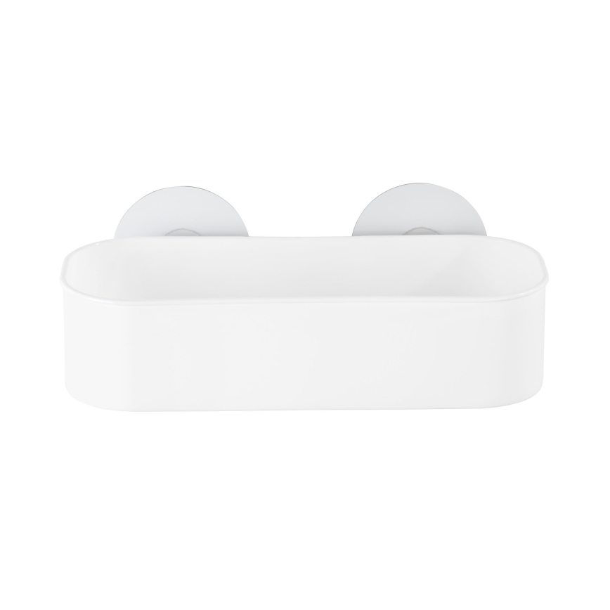 WENKO 21824100-Repisa OSIMO de plástico 27x12 cm blanco/transparente
