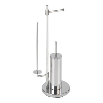 WENKO 22512100 - Cepillo para WC UNIVERSALO NEO 30x73 cm acero inoxidable/plateado