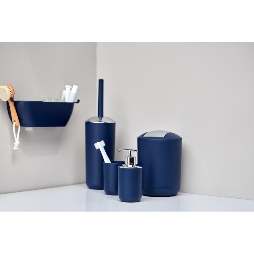 WENKO 22519100 - Dispensador de jabón BRASIL 320 ml azul/cromo brillante