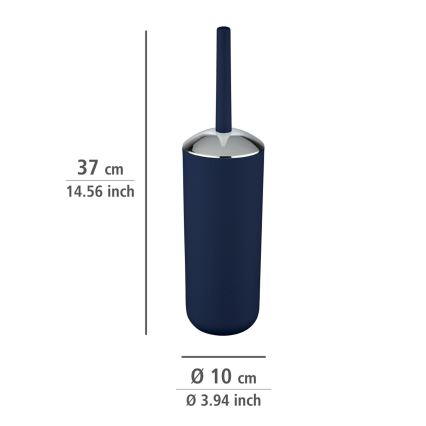 WENKO 22522100 - Cepillo de inodoro BRASIL 10x37 cm azul/cromado brillante