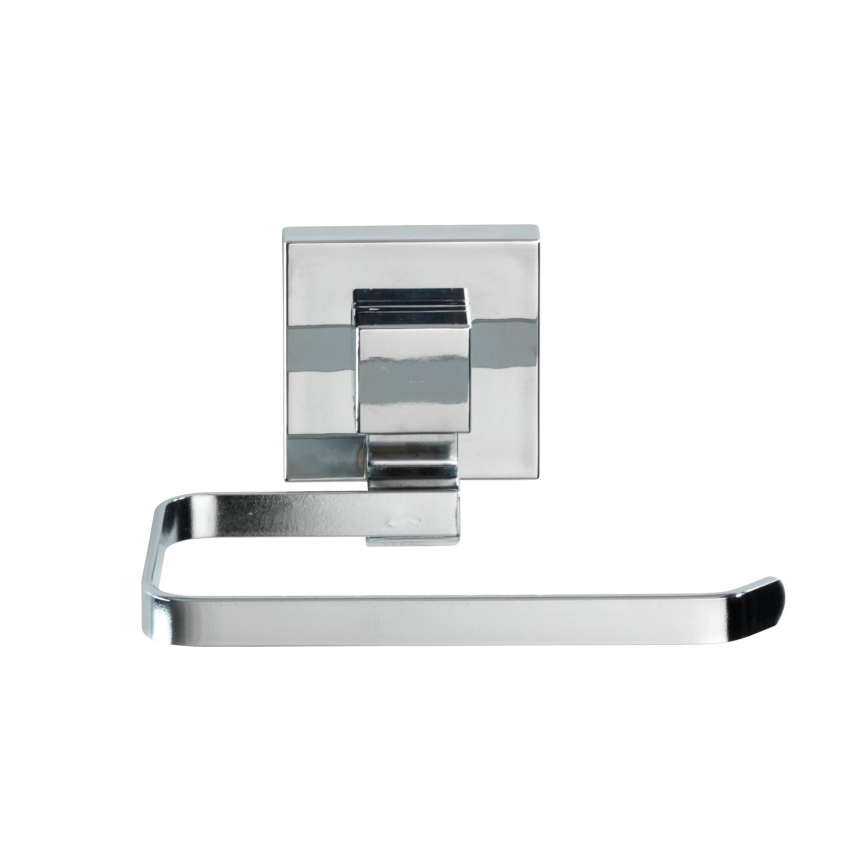 WENKO 22687100 - Portarrollos de papel higiénico VACUUM-LOC QUADRO ED 14x11 cm cromado brillante