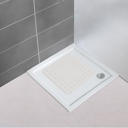 WENKO 23135100-Alfombrilla de ducha MIRASOL 54x54 cm blanca