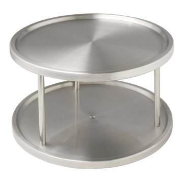 WENKO 2335100 - Carrusel para armario CABINET CAROUSEL 26,5x15,5 cm acero inoxidable/plateado