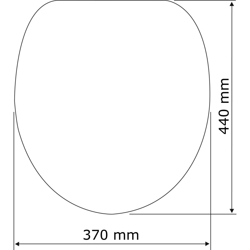 WENKO 23443100 - Asiento de inodoro KOS 44x37 cm negro