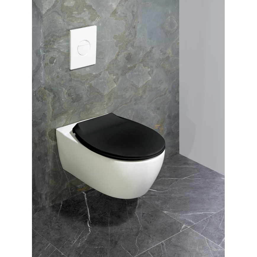 WENKO 23443100 - Asiento de inodoro KOS 44x37 cm negro