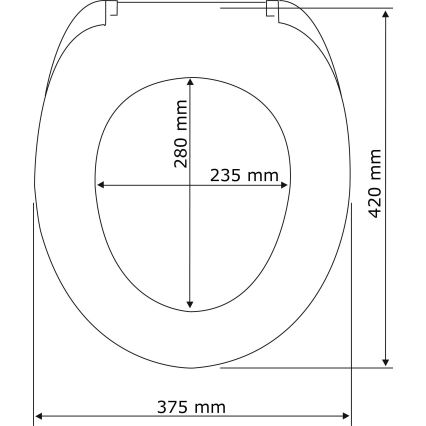 WENKO 23443100 - Asiento de inodoro KOS 44x37 cm negro