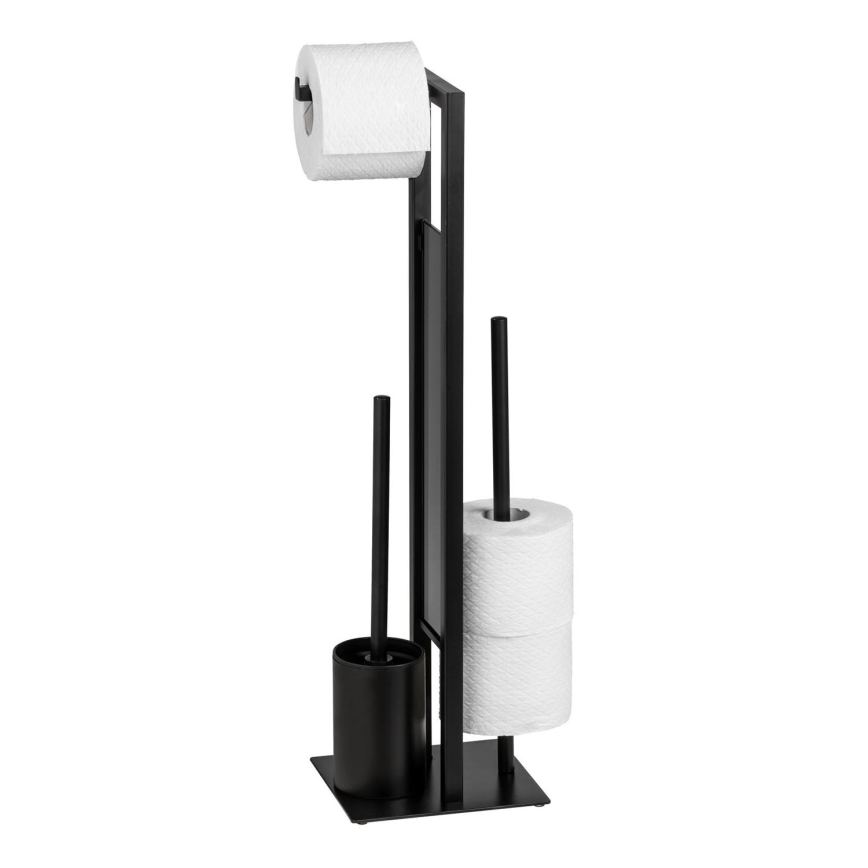 WENKO 23708100 - Cepillo de inodoro RIVALTA 18x70 cm negro
