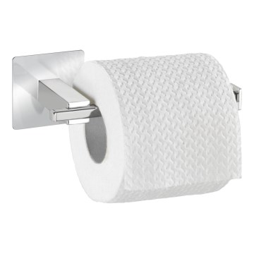WENKO 23859800 - Soporte para papel higiénico TURBO-LOC QUADRO ED 16,5x6,5 cm acero inoxidable