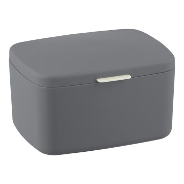 WENKO 23981100 - Caja BARCELONA 19,5x16 cm antracita/cromado brillante